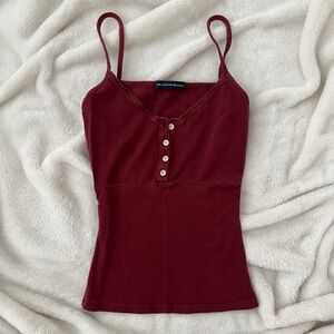 brandy melville tiffany tank top red burgundy